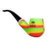 Pipe de Silicone Na Boa verde, vermelho e amarelo