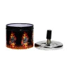 Cinzeiro de Metal c/ Tampa Giratória Skull on Fire
