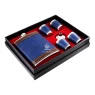 Kit de Cantil Metal 236ml C/6 Peças Azul de lado tabacaria da mata