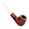 Cachimbo Elite II Reto C/ Piteira de Acrílico Pequeno de frente