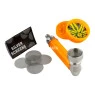 Kit Pipe de Metal C/ Mini Dichavador de frente tabacaria da mata 