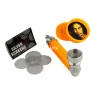 Kit Pipe de Metal C/ Mini Dichavador de frente tabacaria da mata 