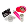Kit Pipe de Metal C/ Mini Dichavador de frente tabacaria da mata  