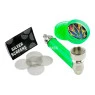 Kit Pipe de Metal C/ Mini Dichavador de frente tabacaria da mata 