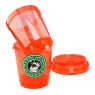 Dichavador de Plástico D&K Pote Coffe de frente aberto