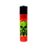 Isqueiro Clipper Toxic Skull laranja