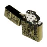 Isqueiro de Metal Dourado Fish Tampa aberta