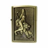 Isqueiro de Metal Dourado Lion and Woman