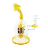 Bong de Vidro Abduzido Gold Mushroom Colors de lado tabacaria da mata