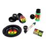 Kit de Cinzeiro de Metal Com Acessórios de frente tabacaria  da mata 