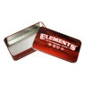 Lata de Metal Elements Média vermelha aberta