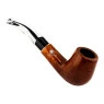 Cachimbo Maestro Briar Tradicional Curvo C/ Piteira de Acrílico de frente