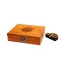 Mini Box Glass Wood Burning Flor da Vida