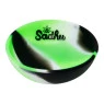 Mini Cuia de Silicone Sadhu verde, preto e branco