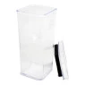 Mini Pote Hermético Quadrado Lumini Black 340ml