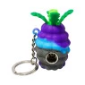 Pipe de Silicone Abacaxi cinza, azul e roxo
