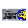 Placa The bulldog Amsterdam cinza e azul