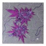 Quadro Bordado Weed Purple
