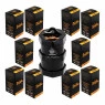 Caixa de Pote Hermético Plástico Sadhu Black Edition 50ml de frente tabacaria da mata