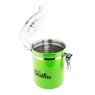 Pote Hermético Sadhu Aço Inox 943ml de lado aberto tabacaria da mata