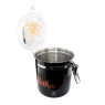 Pote Hermético Sadhu Aço Inox 1068ml de lado aberto