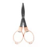 Tesoura Dobrável Metal Rose Gold C/24un de frente aberta
