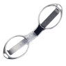 Tesoura Dobrável Metal Prata C/24un de frente de frente 