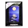 Caixa aberto do Isqueiro Zippo Ful Moon Design