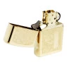 Isqueiro Zippo Regular Brass Venetian 352B de frente aberto