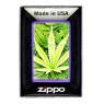Isqueiro Zippo Cannabis Purple Matte 49790 de frente na embalagem