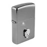 Isqueiro Zippo Cannabis Crystal Skull 48773 de lado